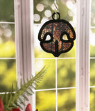 Wood & Stained Glass Dog Nose Sun Catcher - Perfect for Puppy Lovers!