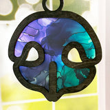 Wood & Stained Glass Dog Nose Sun Catcher - Perfect for Puppy Lovers!