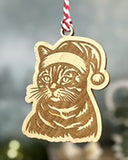 Purr-fectly Personalized Cat Breed Christmas Ornaments - Engraved Maple Plywood