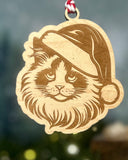 Purr-fectly Personalized Cat Breed Christmas Ornaments - Engraved Maple Plywood
