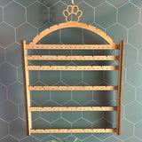 Hanging Jewelry & Earring Holder with Cat Paw Print