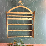 Hanging Jewelry & Earring Holder with Cat Paw Print