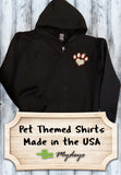 Glitter and Rhinestone Paw Prints Full Zip Sweatshirt