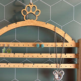 Hanging Jewelry & Earring Holder with Cat Paw Print