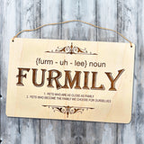Furmily Defined: Maple Wood Sign - Where Pets and Family Unite