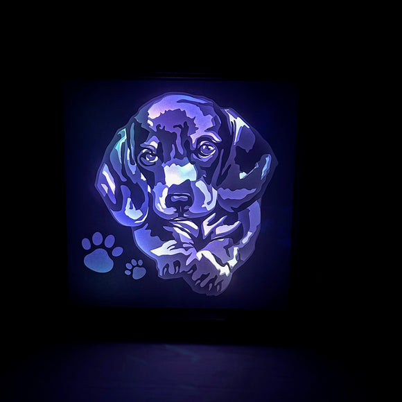 Dachshund Delight Lightbox: Warm up Your Space with Adorable Puppy Glow