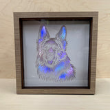German Shepherd Glow: Illuminating Moments Lightbox