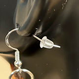 Bunny Bliss: Clear Acrylic Hand Painted Bunny Earrings with Engraved Delight β Hop into Style!