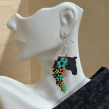 Horse Head Majesty: Exquisite Flower Crown Earrings – Unique Equine-inspired Jewelry for Elegance and Style