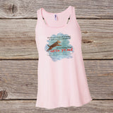 Dock Diving Dogs Tank Top, Pink Flowy Racerback, Funny Shirt
