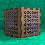 Tealight Lantern - 5" Cube Paw Prints