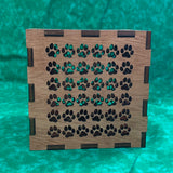 Tealight Lantern - 5" Cube Paw Prints