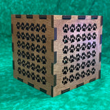Tealight Lantern - 5" Cube Paw Prints