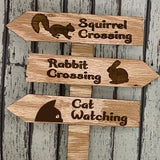 Wood Garden Sign - Varmint Crossing