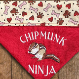 Chipmunk Ninja / Over the Collar Dog Bandana - Mydeye