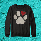 Glitter & Rhinestones Heart Paw Shirt