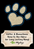 Glitter and Rhinestone Paw Prints Pullover Hoodie