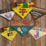 Holiday Bandana Gift 6 - Pack / Over the Collar Dog Bandanas Pack #4