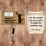 Sign - Broken Ornament This Year Safety Record by Mydeye