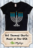 Paw Print Menorah Chanukah Shirt
