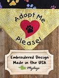 Adopt Me Please / Over the Collar Dog Bandana