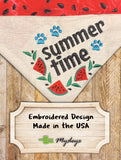 Summer Time Watermelon / Over the Collar Dog Bandana