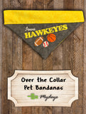 Iowa Hawkeyes / Over the Collar Dog Bandana