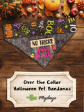 No Tricks Just Treats / Over the Collar Dog Bandana