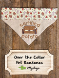 Certified Couch Potato / Over the Collar Dog Bandana