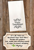 Happy Pawlidays Tea Towel / Dog Themed Flour Sack Cotton Towel