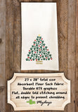 Paw Tree Tea Towel / Dog Themed Flour Sack Cotton Towel