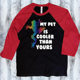 holographic frog on raglan