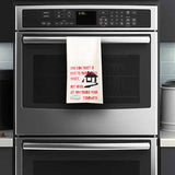 Don't Let a Dog Guard Your Sandwich Tea Towel / Dog Themed Flour Sack Cotton Towel