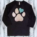 Glitter & Rhinestones Heart Paw Shirt