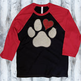 Glitter & Rhinestones Heart Paw Shirt