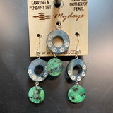 Mother of Pearl Dog Themed Earring & Pendant Set