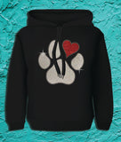 Glitter & Rhinestones Heart Paw Shirt