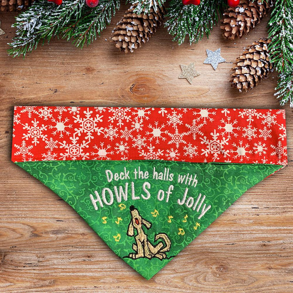 Howls of Jolly / Christmas Dog Bandana - Mydeye