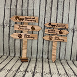 Wood Garden Sign - Varmint Crossing