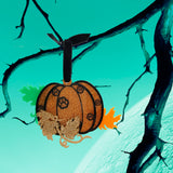 Autumn Pumpkin Season Ornament / Paw Print Pumpkin Halloween Ornament