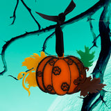 Autumn Pumpkin Season Ornament / Paw Print Pumpkin Halloween Ornament