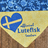 Official Lutefisk Tester / Over the Collar Dog Bandana
