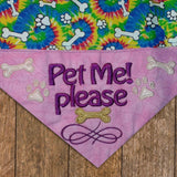 Pet Me Please / Over the Collar Dog Bandana
