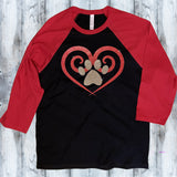 Shirt - Glitter Spiral Heart