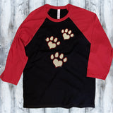 Glitter and Rhinestone Paw Prints Shirt