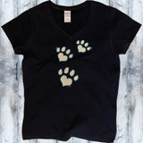Glitter and Rhinestone Paw Prints Shirt