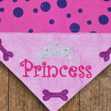 Princess / Over the Collar Dog Bandana