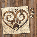 Jigsaw Puzzle - Spiral Heart Paw