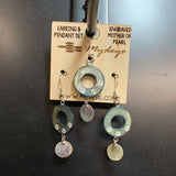 Mother of Pearl Cat Themed Earring & Pendant Set