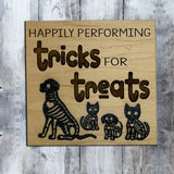 Tricks for Treats Skeleton Wall Hanging
